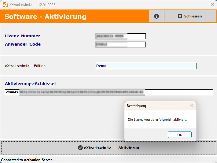 eXtra4win4_Launcher_Lizenz_Aktivierung_Erfolgreich_01